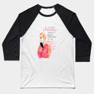 flamingo inside a human body Baseball T-Shirt